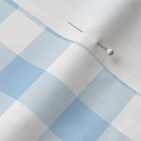 1" Buffalo Plaid- baby blue and white