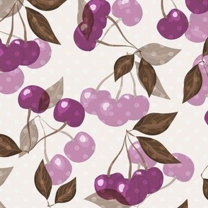  Retro pattern sixties polka dot ripe cherry