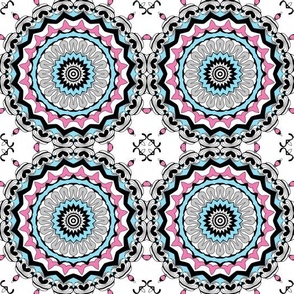 Black and white Nordic pattern  Mandala 