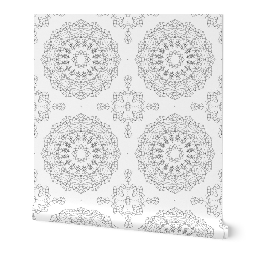 Black and white Nordic pattern . Mandala . mandala , black and white , Scandinavian , creative , round ornament , black , white monochrome , pen , ink