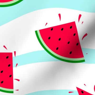 Watermelon seamless fresh summer pattern