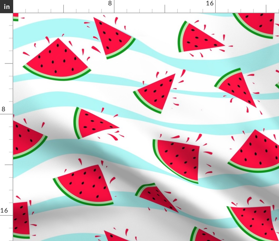 Watermelon seamless fresh summer pattern