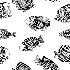 Fish black and white