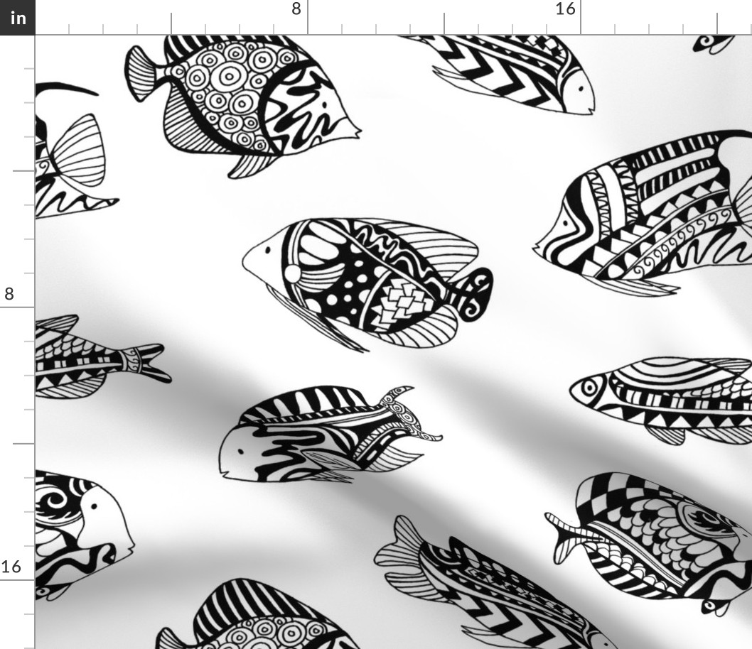 Fish black and white