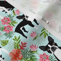 Boston Terrier hawaiian fabric 