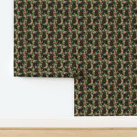 French Bulldog brindle coat hawaiian florals 