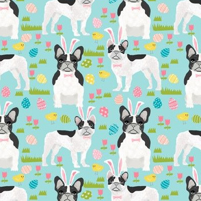 French Bulldog black and white  coat Easter fabric 