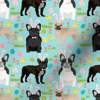 French Bulldog mixed coat Easter fabric