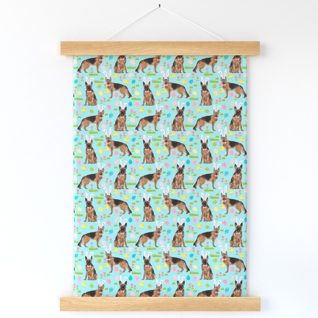 German Shepherd easter spring fabric 