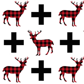 buffalo plaid deer plus large version