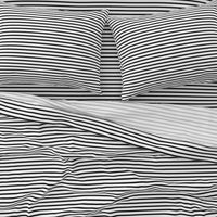 Thin Stripes 1/2 inch width Black on White Horizontal 