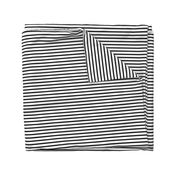 Thin Stripes 1/2 inch width Black on White Horizontal 