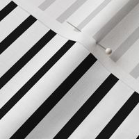 Thin Stripes 1/2 inch width Black on White Horizontal 