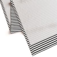 Thin Stripes 1/2 inch width Black on White Horizontal 