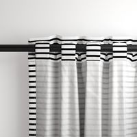 Thin Stripes 1/2 inch width Black on White Horizontal 