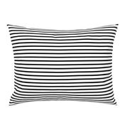 Thin Stripes 1/2 inch width Black on White Horizontal 