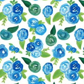 vintageclassic  blue floral