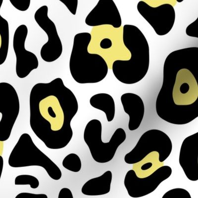 Leopard Print - Black, Yellow and White
