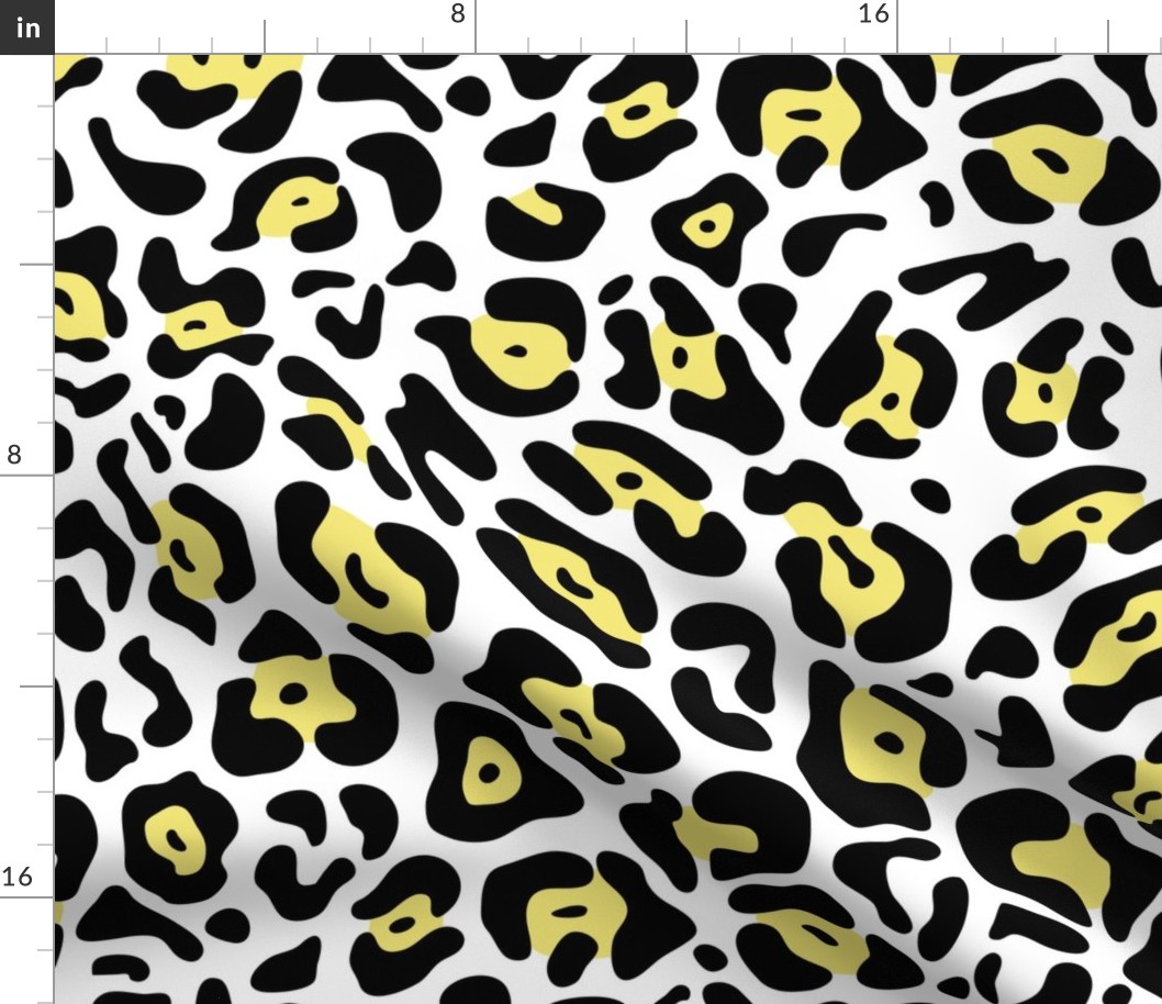 Leopard Print - Black, Yellow and White