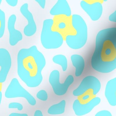 Leopard Octo Print - Blue and Yellow