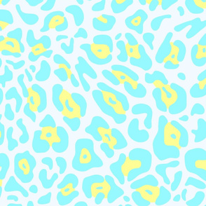 Leopard Octo Print - Blue and Yellow