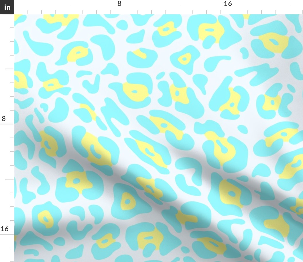 Leopard Octo Print - Blue and Yellow