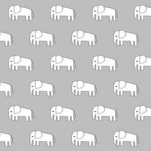 grey elephant fabric // nursery baby elephants design andrea lauren fabric