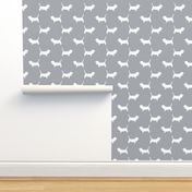 Basset Hound silhouette fabric quarry