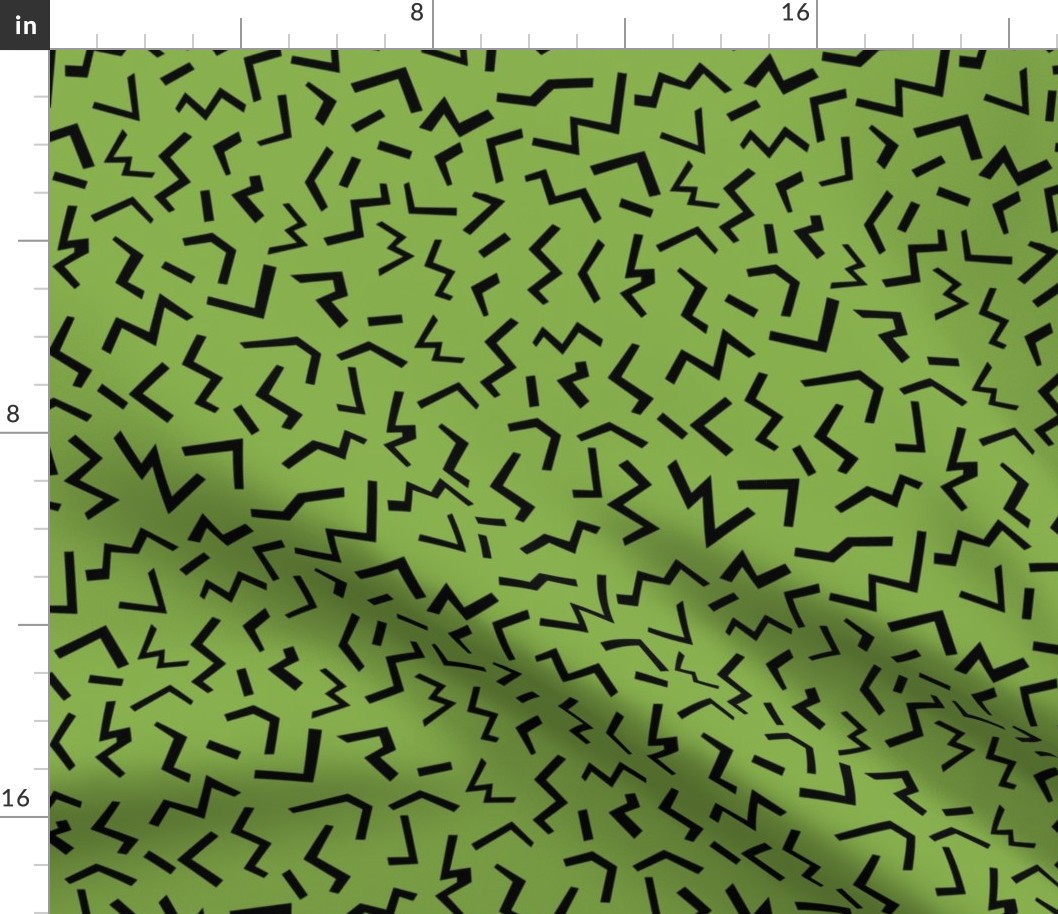 memphis fabric lime zigzags 80s 90s revival fabric 2017 kids summer fabric