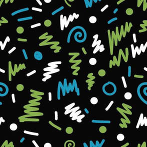 memphis fabric lime shapes 80s 90s revival fabric 2017 kids summer fabric