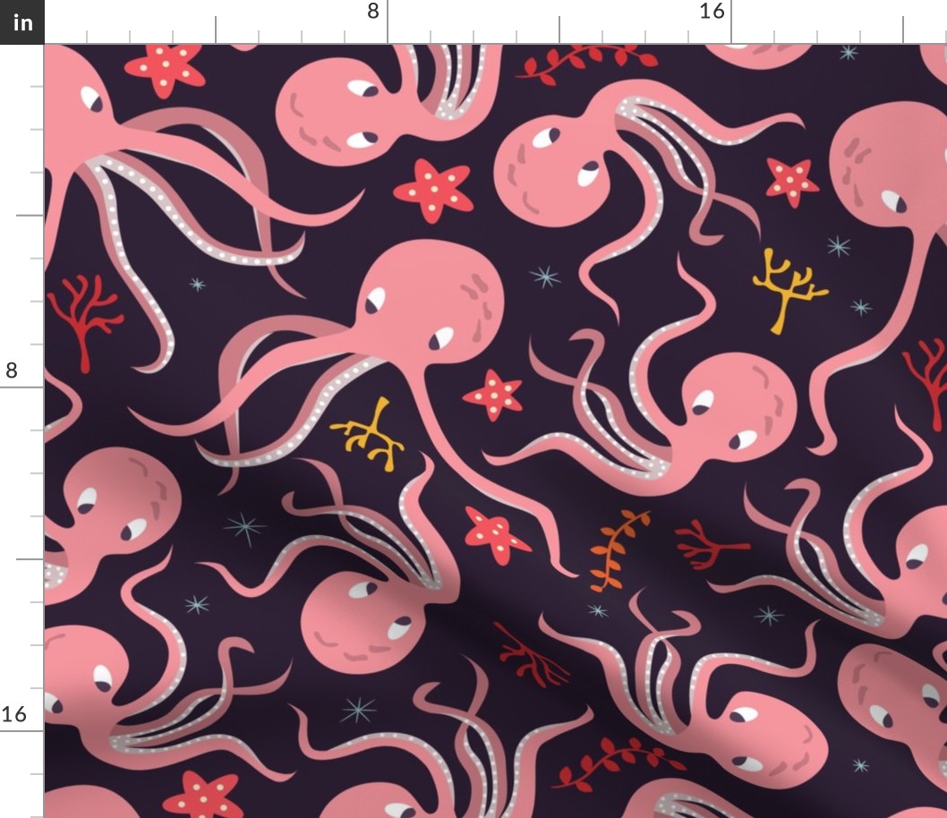 Cute pink octopuses