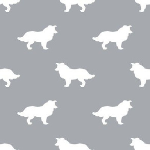 Border Collie silhouette grey