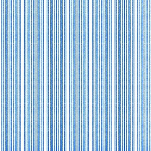 Baby Fine Stripes in Blue on White