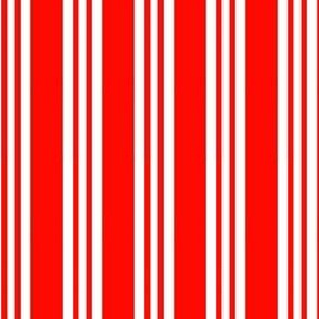 Bold Bright Stripes in Primary Red