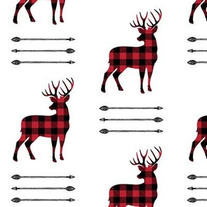 buffalo plaid buck with arrow stack