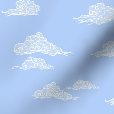 Whisp of Cloud in River Blue, Large