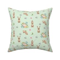 Spring Time Fun Bunnies / Minty Green