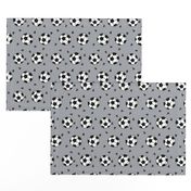 soccer fabric // grey soccer football fabric boys sports design