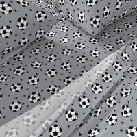 soccer fabric // grey soccer football fabric boys sports design