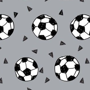 soccer fabric // grey soccer football fabric boys sports design