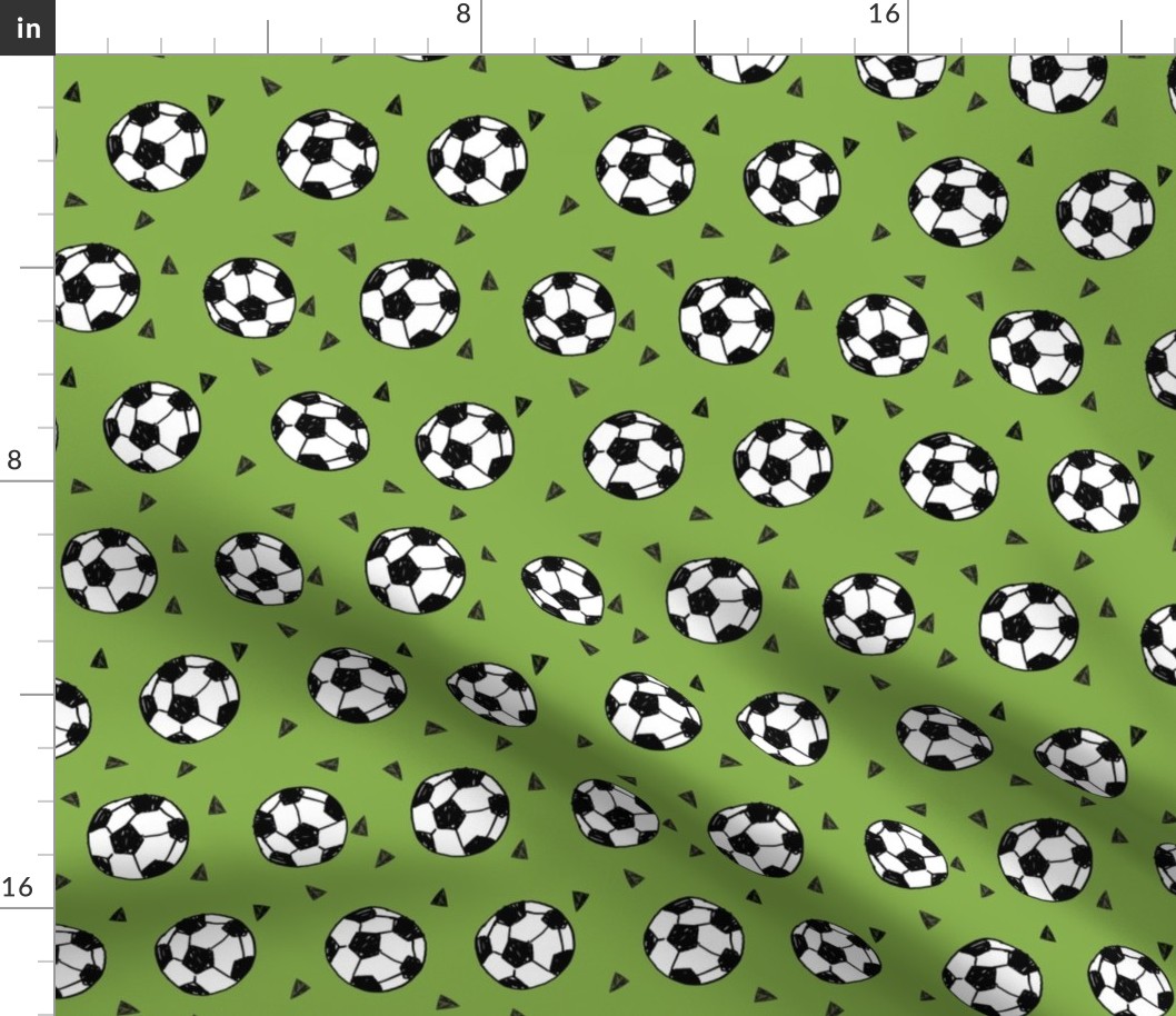 soccer fabric // lime green grass green sports fabric soccer balls football fabric