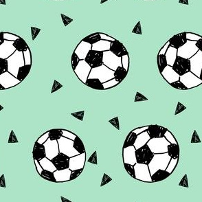 soccer fabric // mint green soccer football fabric boys sports fabric girls sports 