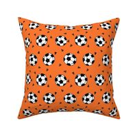 soccer fabric // orange soccer balls fabric football fabric sports play fabric