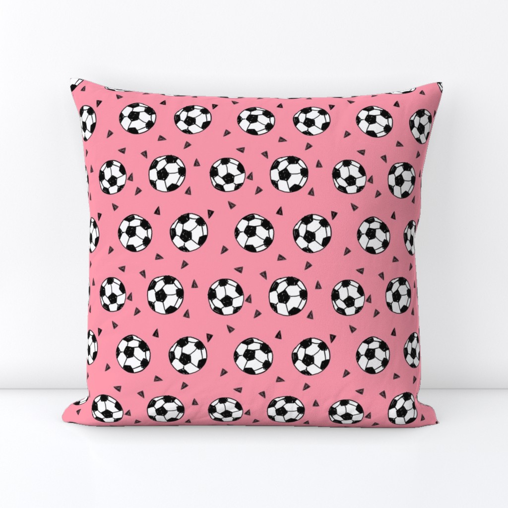 soccer fabric // soccer football fabric pink girls sports fabric