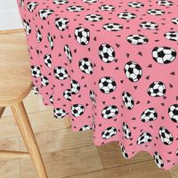 soccer fabric // soccer football fabric pink girls sports fabric