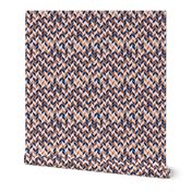 chevrons rose gold pink navy blue fabric