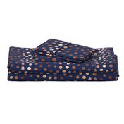 rose gold navy fabric dots painted dot fabric