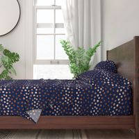 rose gold navy fabric dots painted dot fabric