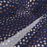 rose gold navy fabric dots painted dot fabric