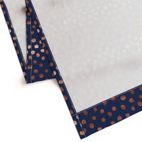 rose gold navy fabric dots painted dot fabric